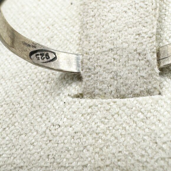 Sterling Silver Moonstone Ring Dainty Cabochon Boho Size 7 Natural Stone Jewelry - Picture 6 of 11